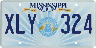 MS license plate XLY324