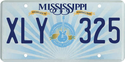 MS license plate XLY325