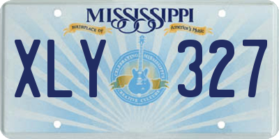 MS license plate XLY327