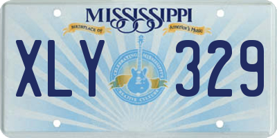MS license plate XLY329