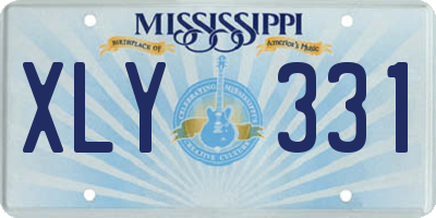 MS license plate XLY331