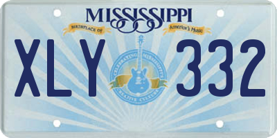 MS license plate XLY332