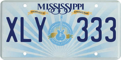 MS license plate XLY333