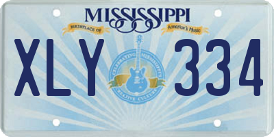 MS license plate XLY334