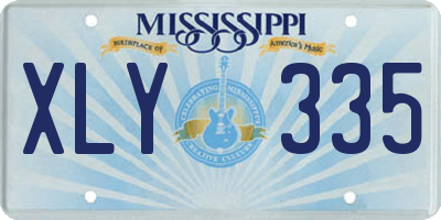 MS license plate XLY335