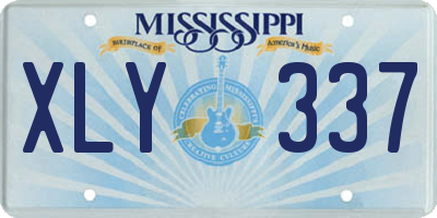 MS license plate XLY337