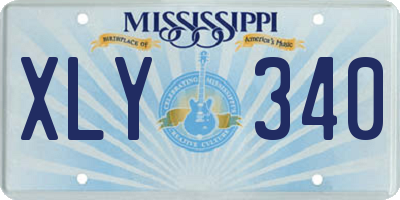 MS license plate XLY340