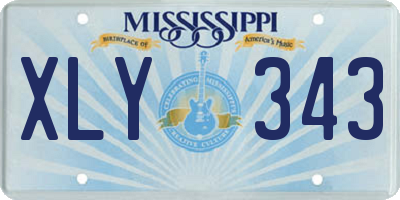 MS license plate XLY343