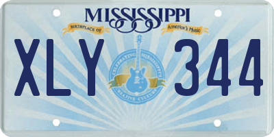 MS license plate XLY344