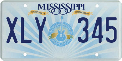 MS license plate XLY345
