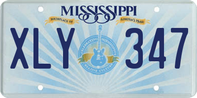 MS license plate XLY347