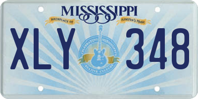 MS license plate XLY348
