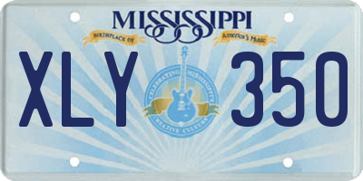 MS license plate XLY350