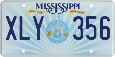 MS license plate XLY356