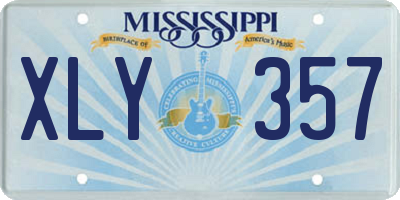MS license plate XLY357