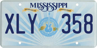 MS license plate XLY358