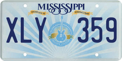 MS license plate XLY359