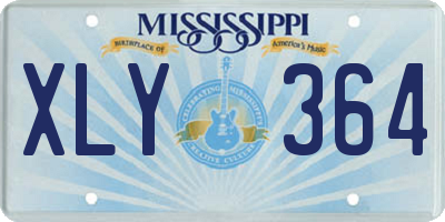 MS license plate XLY364