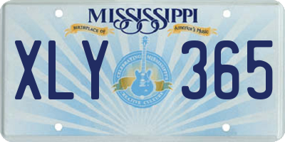 MS license plate XLY365