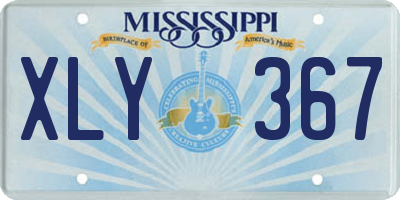 MS license plate XLY367