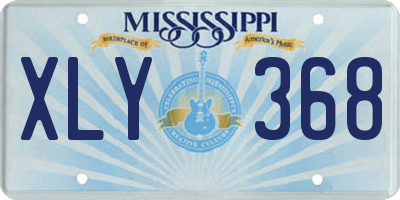 MS license plate XLY368