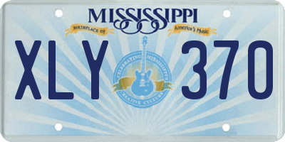 MS license plate XLY370