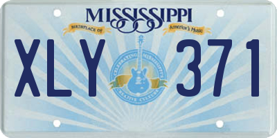 MS license plate XLY371
