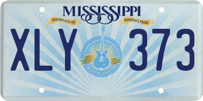 MS license plate XLY373