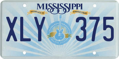 MS license plate XLY375