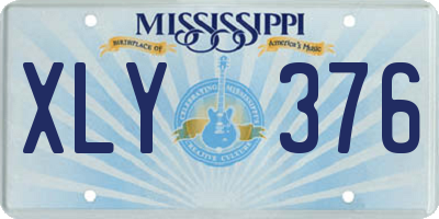MS license plate XLY376