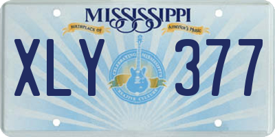 MS license plate XLY377