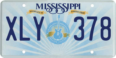 MS license plate XLY378