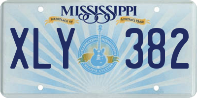 MS license plate XLY382