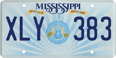 MS license plate XLY383