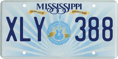 MS license plate XLY388