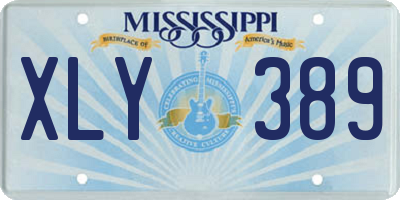 MS license plate XLY389