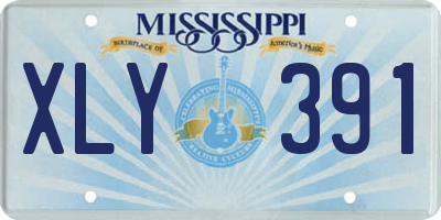 MS license plate XLY391
