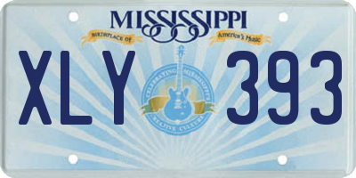 MS license plate XLY393