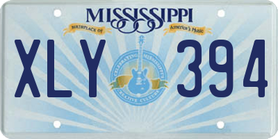 MS license plate XLY394