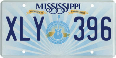 MS license plate XLY396