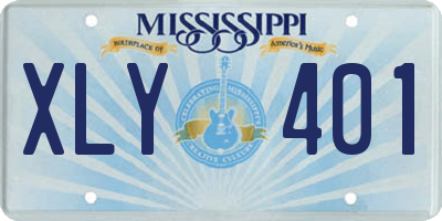 MS license plate XLY401
