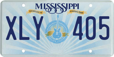 MS license plate XLY405