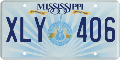 MS license plate XLY406
