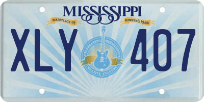 MS license plate XLY407