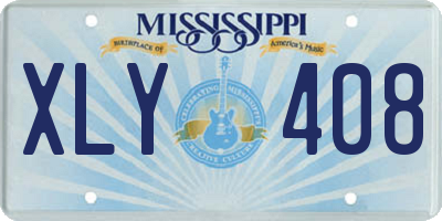 MS license plate XLY408