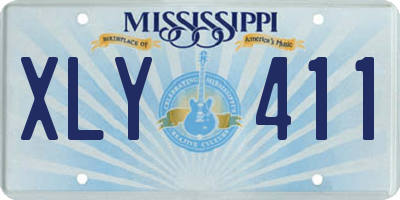 MS license plate XLY411