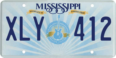 MS license plate XLY412