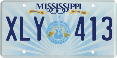 MS license plate XLY413