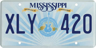 MS license plate XLY420