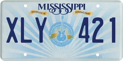 MS license plate XLY421